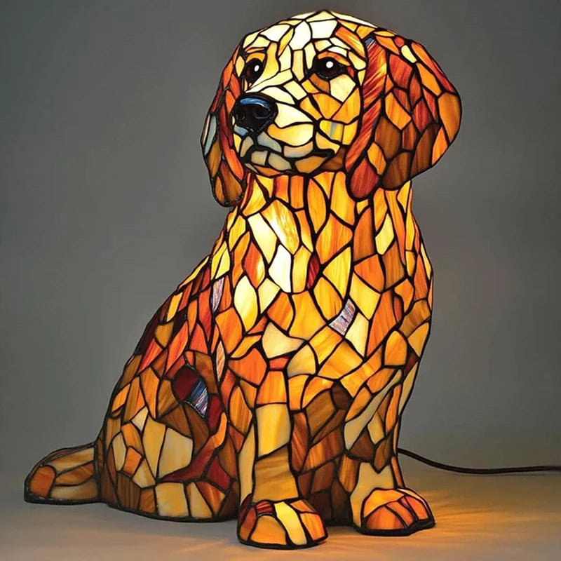 Decorative Cat Lamp with Mosaic Design and Warm Ambient Light – Stylish Home Decoration