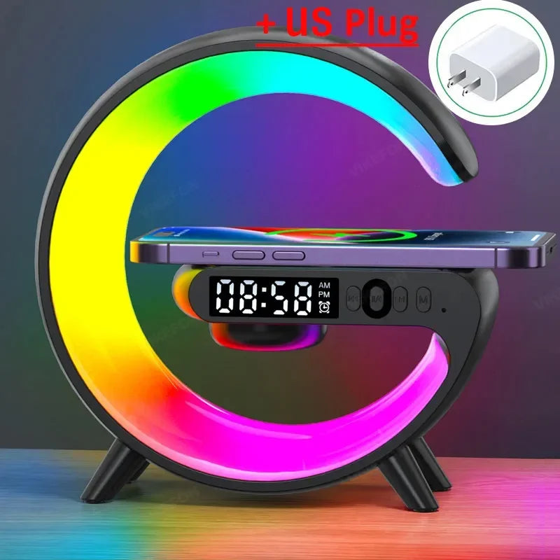 Desk Lamp Wireless Charging Speaker Alarm Clock