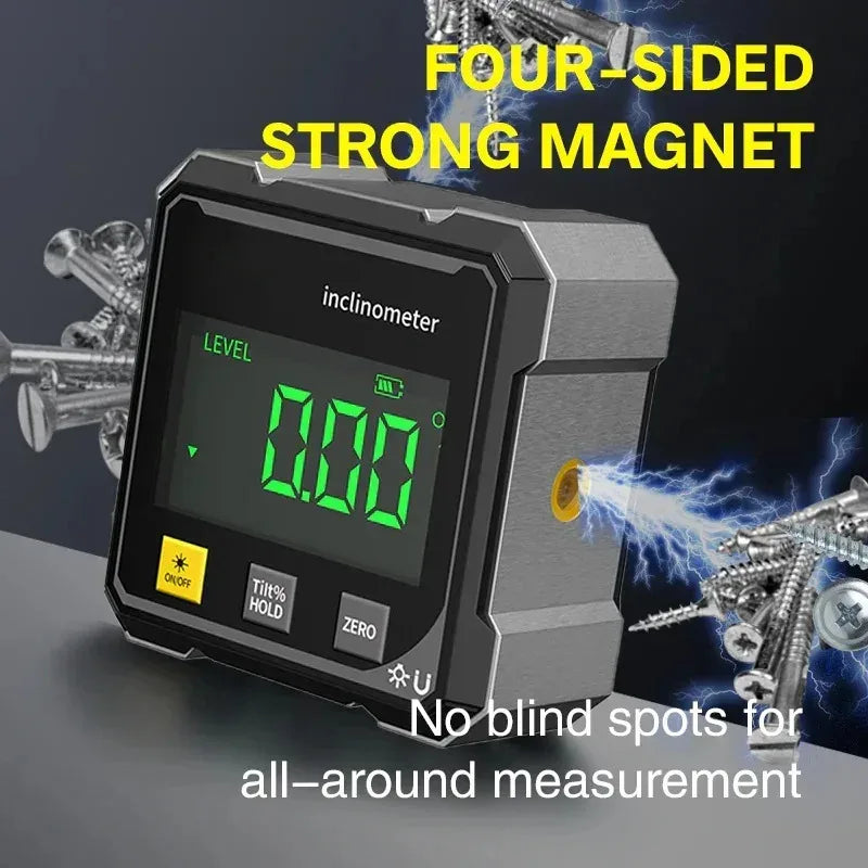 CILIFER® 4-Side Magnetic Digital Angle Gauge with Laser