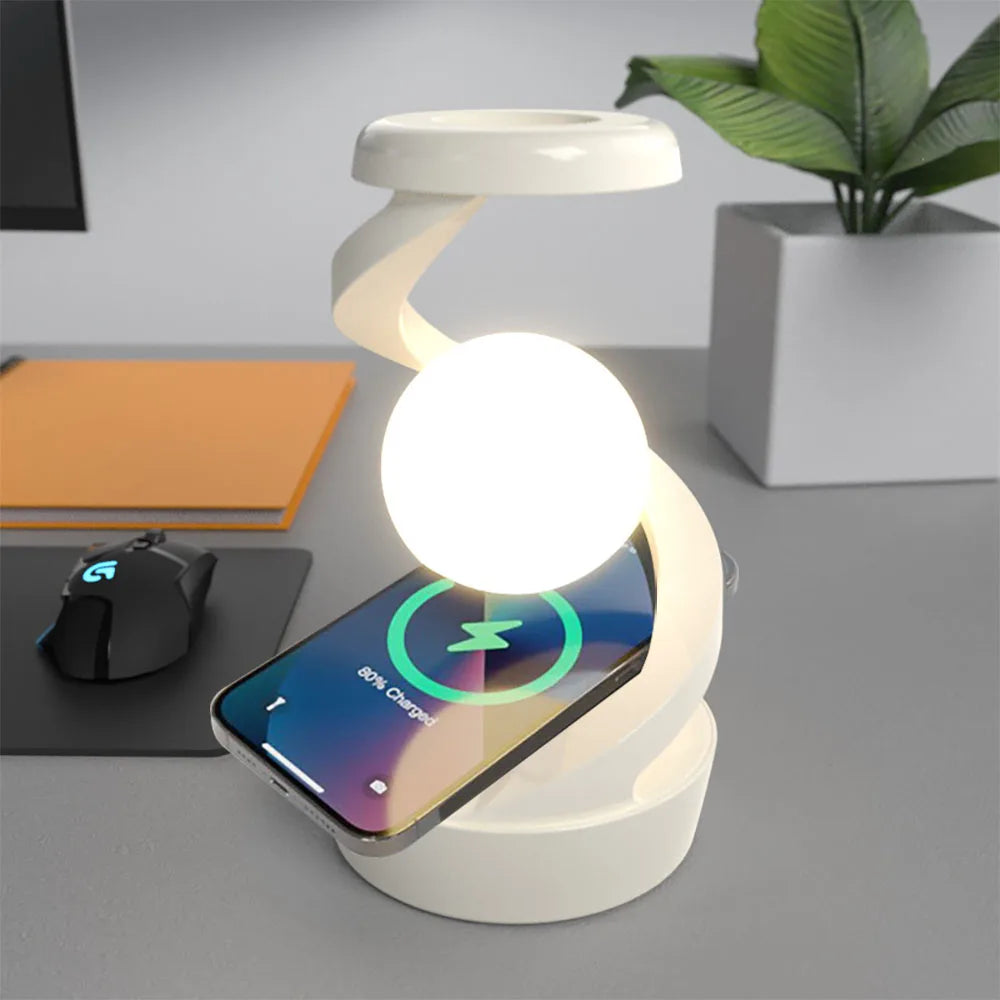 Rotating moon desk lamp