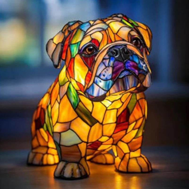 Decorative Cat Lamp with Mosaic Design and Warm Ambient Light – Stylish Home Decoration