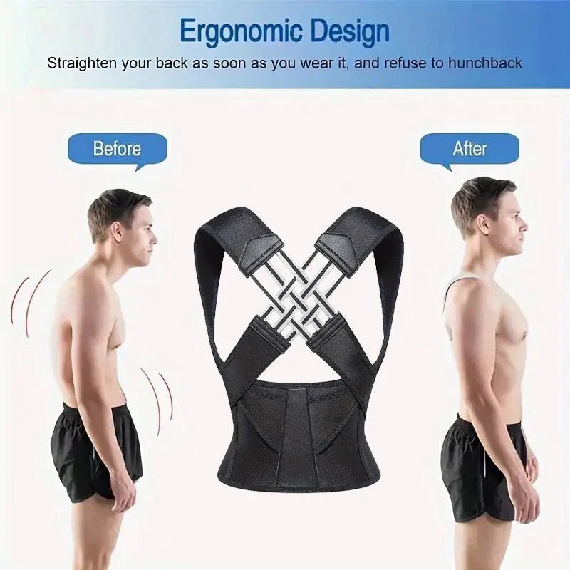 Back Brace Posture Corrector for Women and Men, Shoulder Straightener