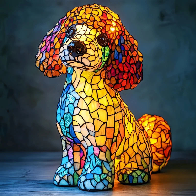 Decorative Cat Lamp with Mosaic Design and Warm Ambient Light – Stylish Home Decoration