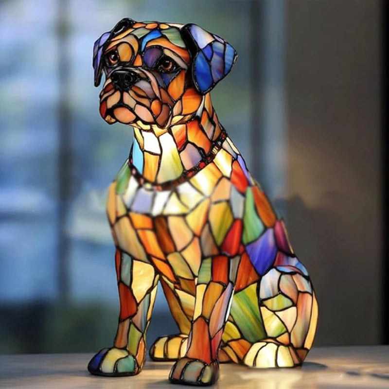 Decorative Cat Lamp with Mosaic Design and Warm Ambient Light – Stylish Home Decoration